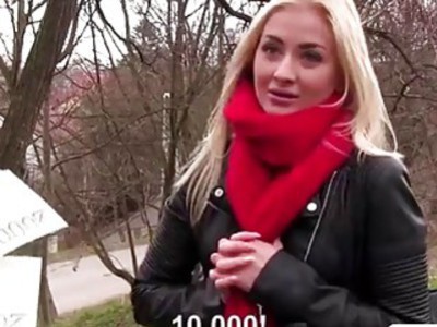 Hot Euro blonde to loosen up and show off those cute small titties