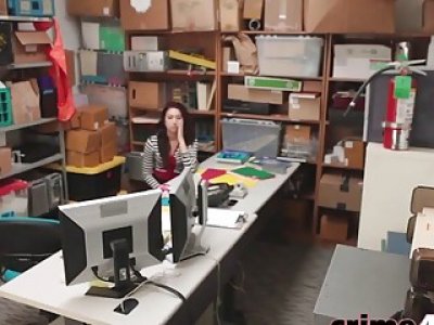 Teen thief Naiomi Gets Roughly Pounded In Office