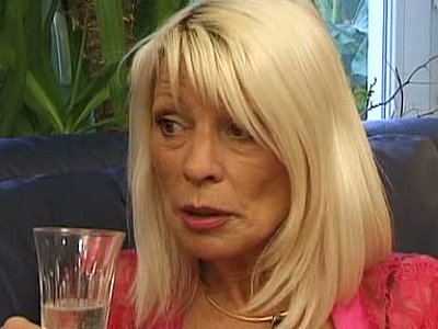 Old blonde drinking and fucking. Facial